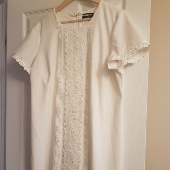 Karl Lagerfeld Paris white dress size 18 - Picture 1 of 4